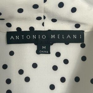 ANTONIO MELANI White and Black Polka Dot Blouse